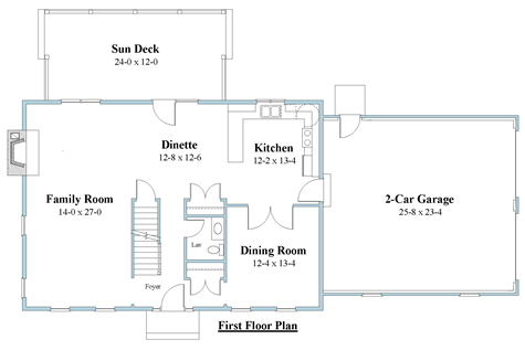 colonial home 1st floor plan